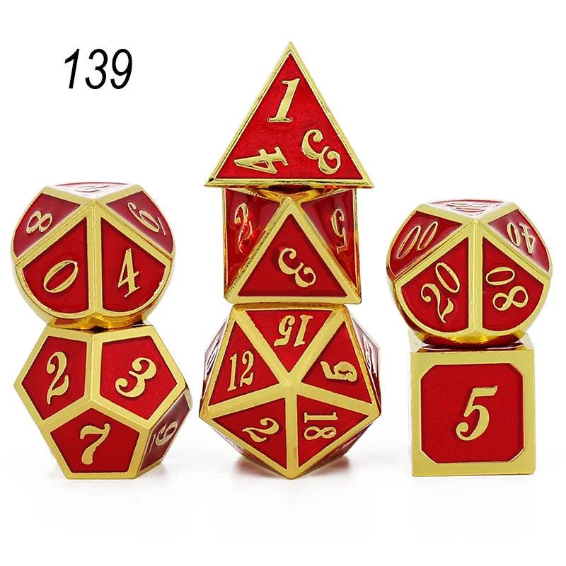 7pcs/set Metal Dice Set for Role Playing Games Ziggy's Pop Toy Shoppe