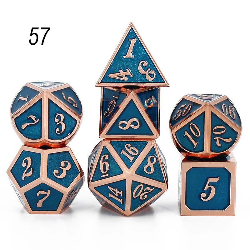 7pcs/set Metal Dice Set for Role Playing Games Ziggy's Pop Toy Shoppe