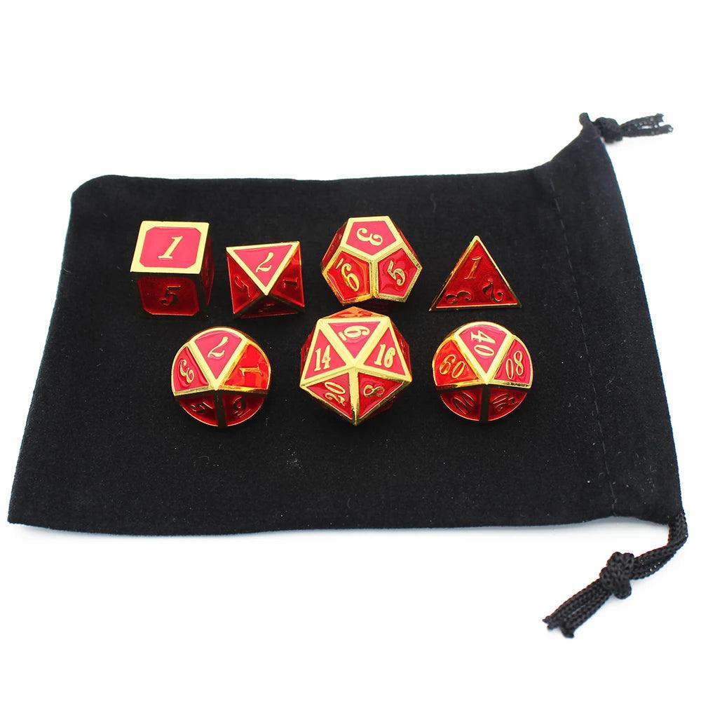 7pcs/set Metal Dice Set for Role Playing Games Ziggy's Pop Toy Shoppe