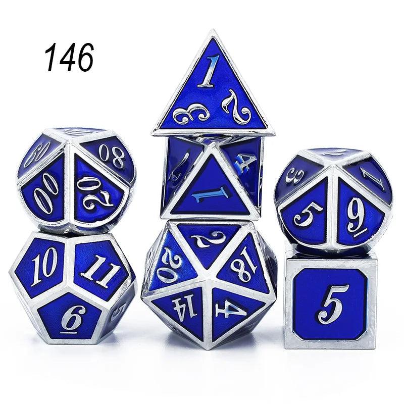 7pcs/set Metal Dice Set for Role Playing Games Ziggy's Pop Toy Shoppe