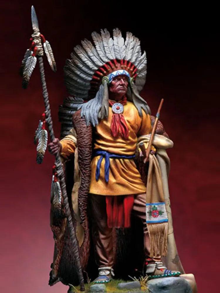 90mm Unassembled 1/16 Sitting Bull Resin Kit - Unpainted Ziggy's Pop Toy Shoppe