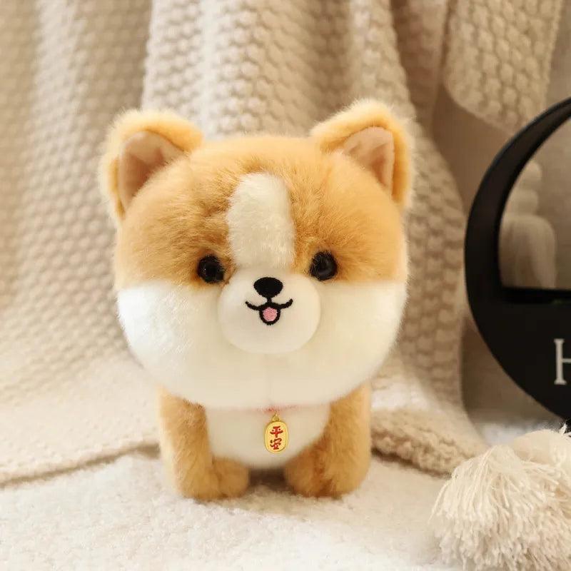Adorable Furry Plush Corgi Dog Plush Toys Ziggy's Pop Toy Shoppe