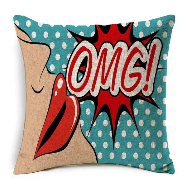 American POP Art Cushion Covers Ziggy's Pop Toy Shoppe