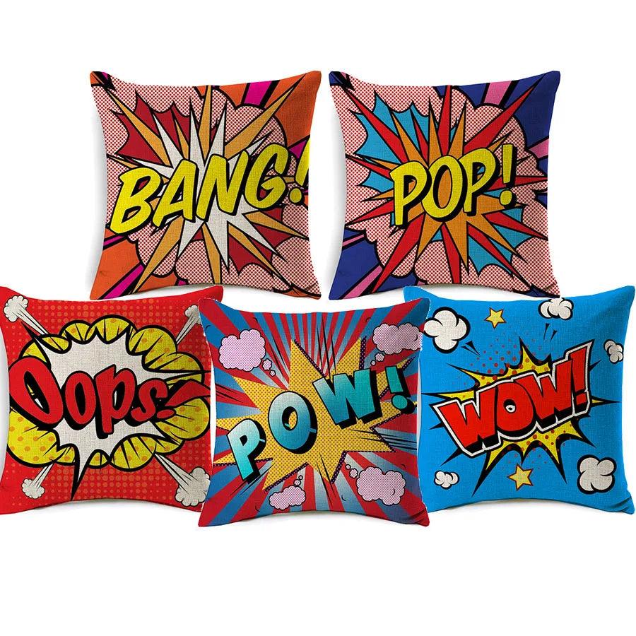 American POP Art Cushion Covers Ziggy's Pop Toy Shoppe