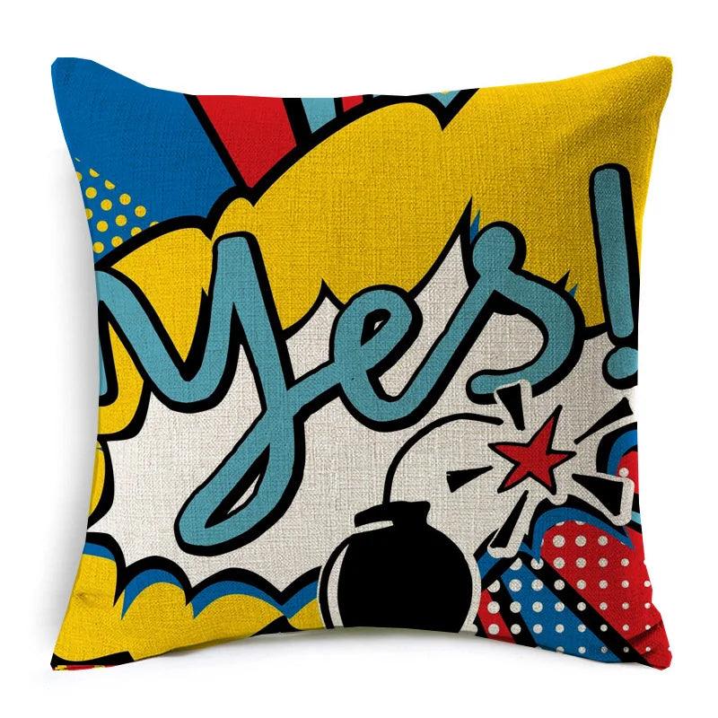 American POP Art Cushion Covers Ziggy's Pop Toy Shoppe