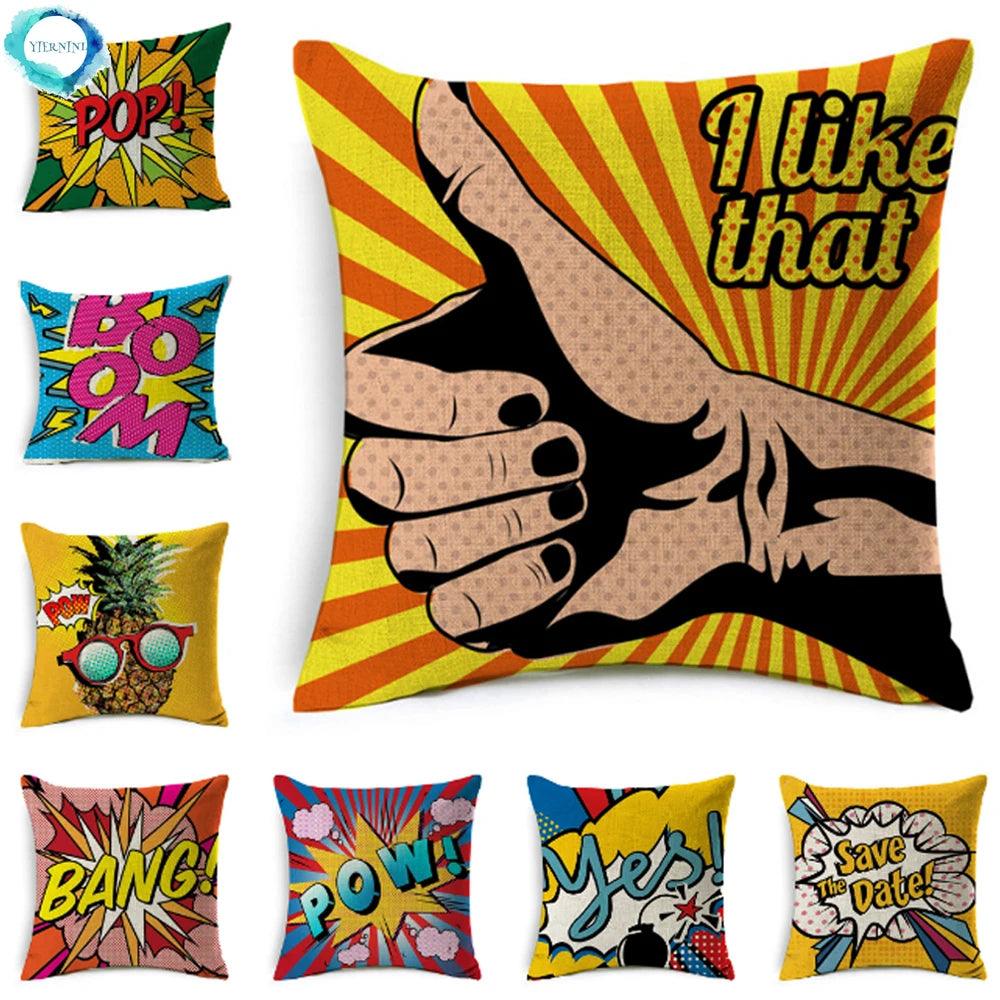 American POP Art Cushion Covers Ziggy's Pop Toy Shoppe