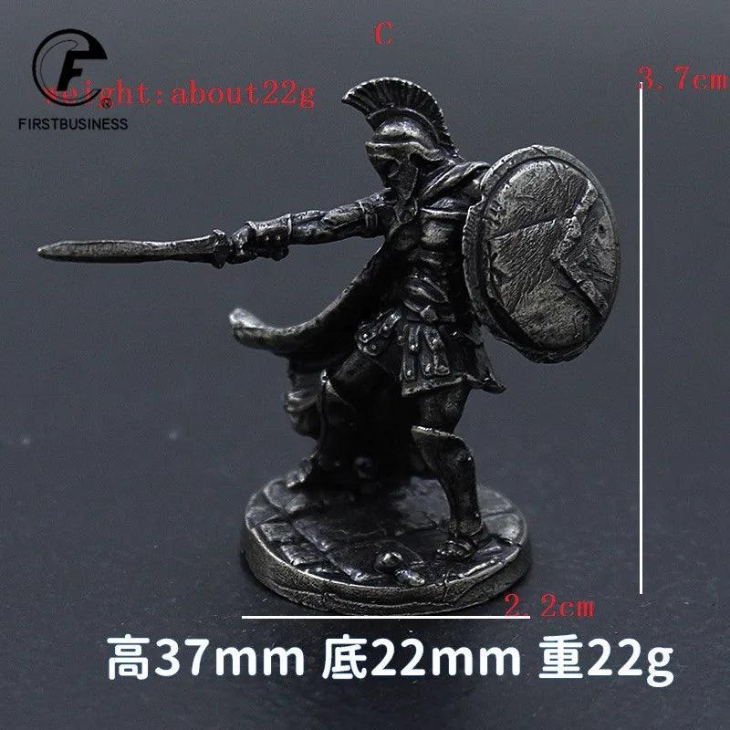 Ancient Spartan Hoplite Warrior Ordering Charge Miniature Figurine Ziggy's Pop Toy Shoppe