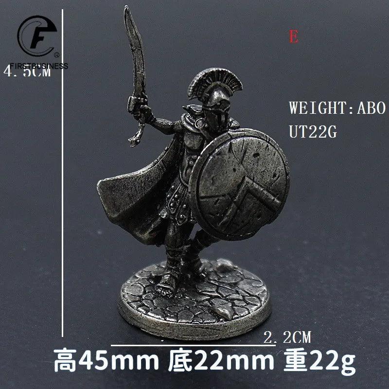 Ancient Spartan Hoplite Warrior with Kopis Raised Miniature Figurine Ziggy's Pop Toy Shoppe