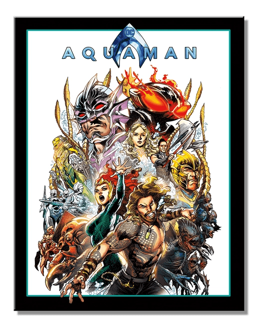 Aquaman White Tin Sign Ziggy's Pop Toy Shoppe
