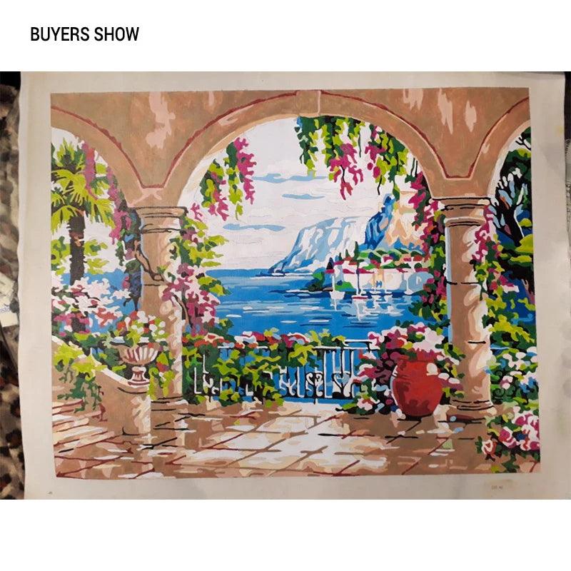 CHENISTORY Europe Seascape DIY Painting By Numbers Canvas Ziggy's Pop Toy Shoppe