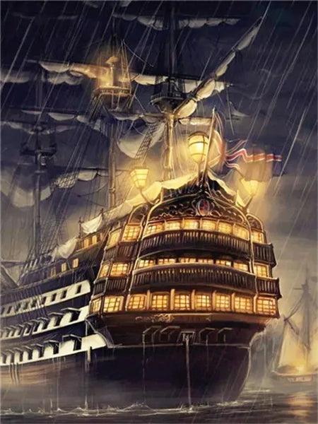CHENISTORY Sailing Ship Painting By Numbers Canvas Ziggy's Pop Toy Shoppe