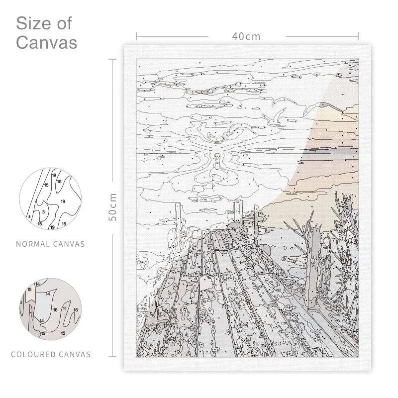 CHENISTORY White Hair Waterfall Painting By Numbers Canvas Ziggy's Pop Toy Shoppe
