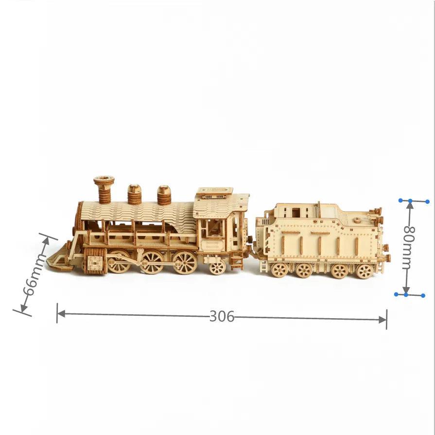 DIY 3D Wooden Locomotive Model Ziggy's Pop Toy Shoppe