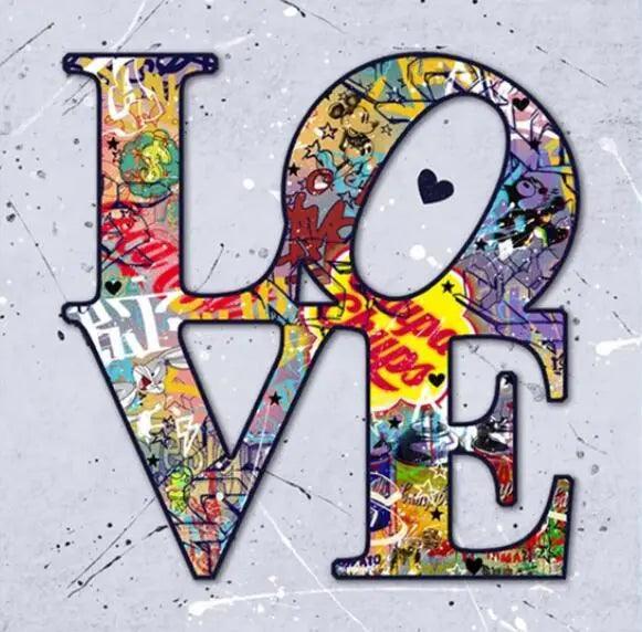 DIY Cross Stitch Graffiti LOVE Wall Art Ziggy's Pop Toy Shoppe