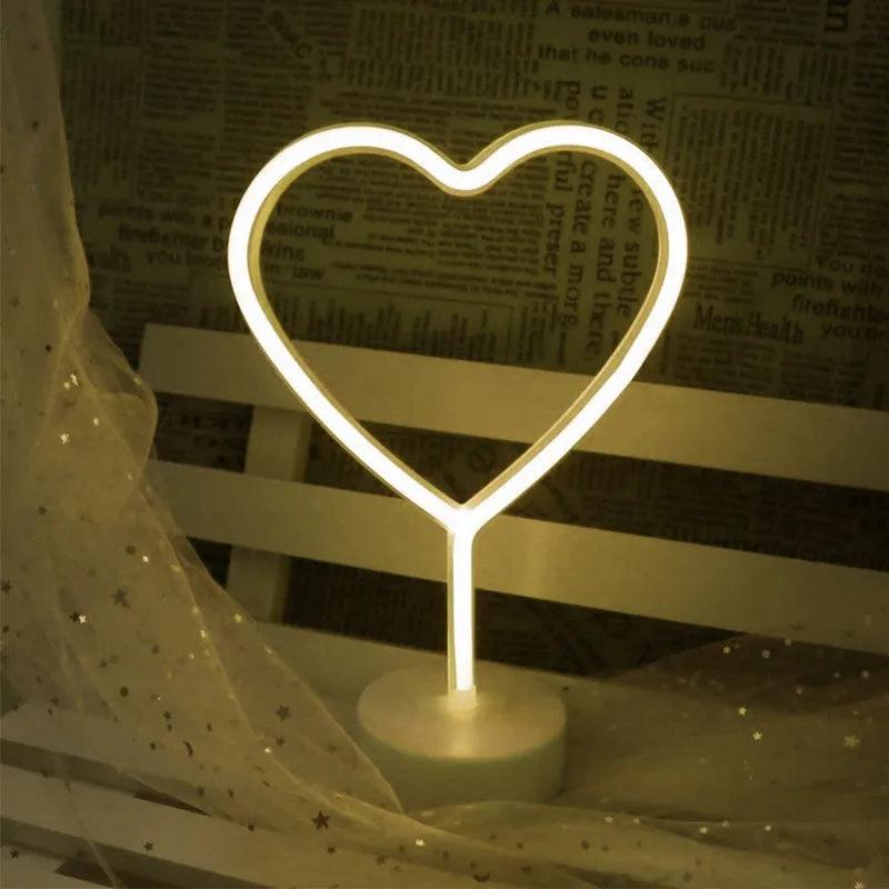 Fashion LED White Heart Neon Sign Ziggy's Pop Toy Shoppe
