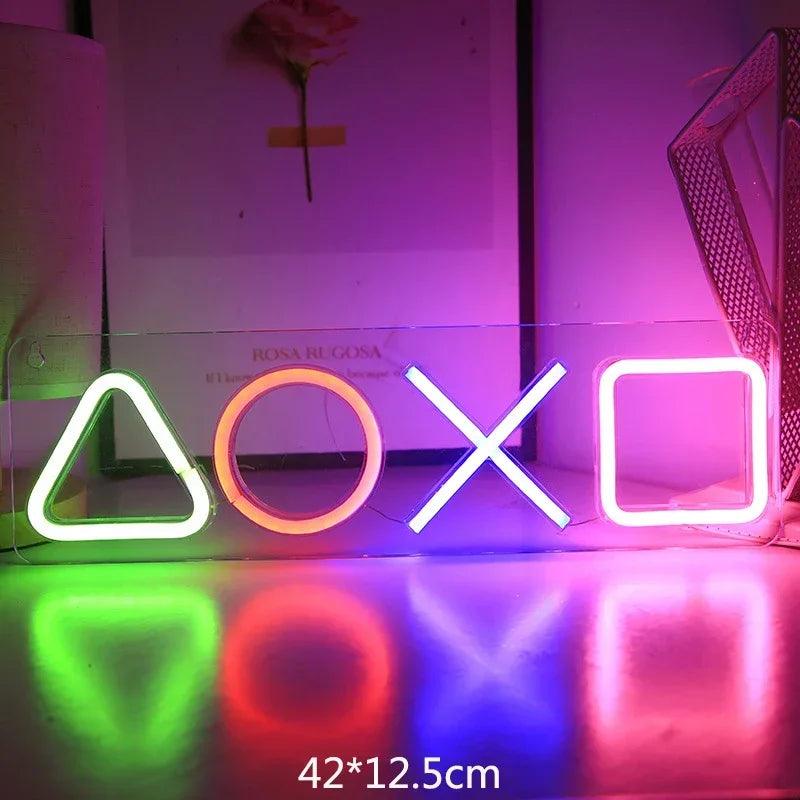 Game Controller Symbols LED Neon Light Ziggy's Pop Toy Shoppe