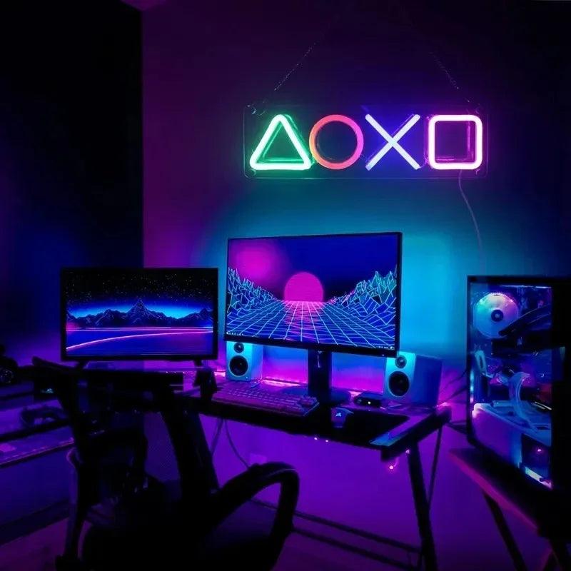 Game Controller Symbols LED Neon Light Ziggy's Pop Toy Shoppe