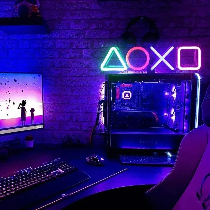 Game Controller Symbols LED Neon Light Ziggy's Pop Toy Shoppe