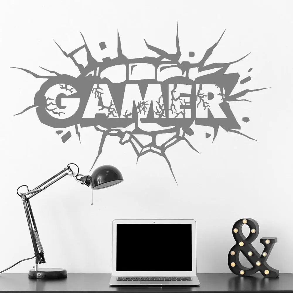 Gamer Vinyl Wall Decal Ziggy's Pop Toy Shoppe