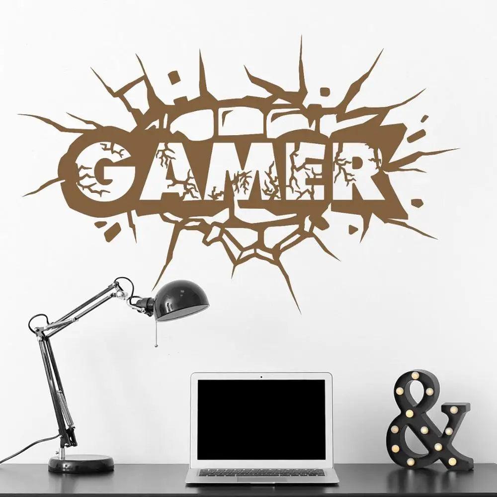 Gamer Vinyl Wall Decal Ziggy's Pop Toy Shoppe