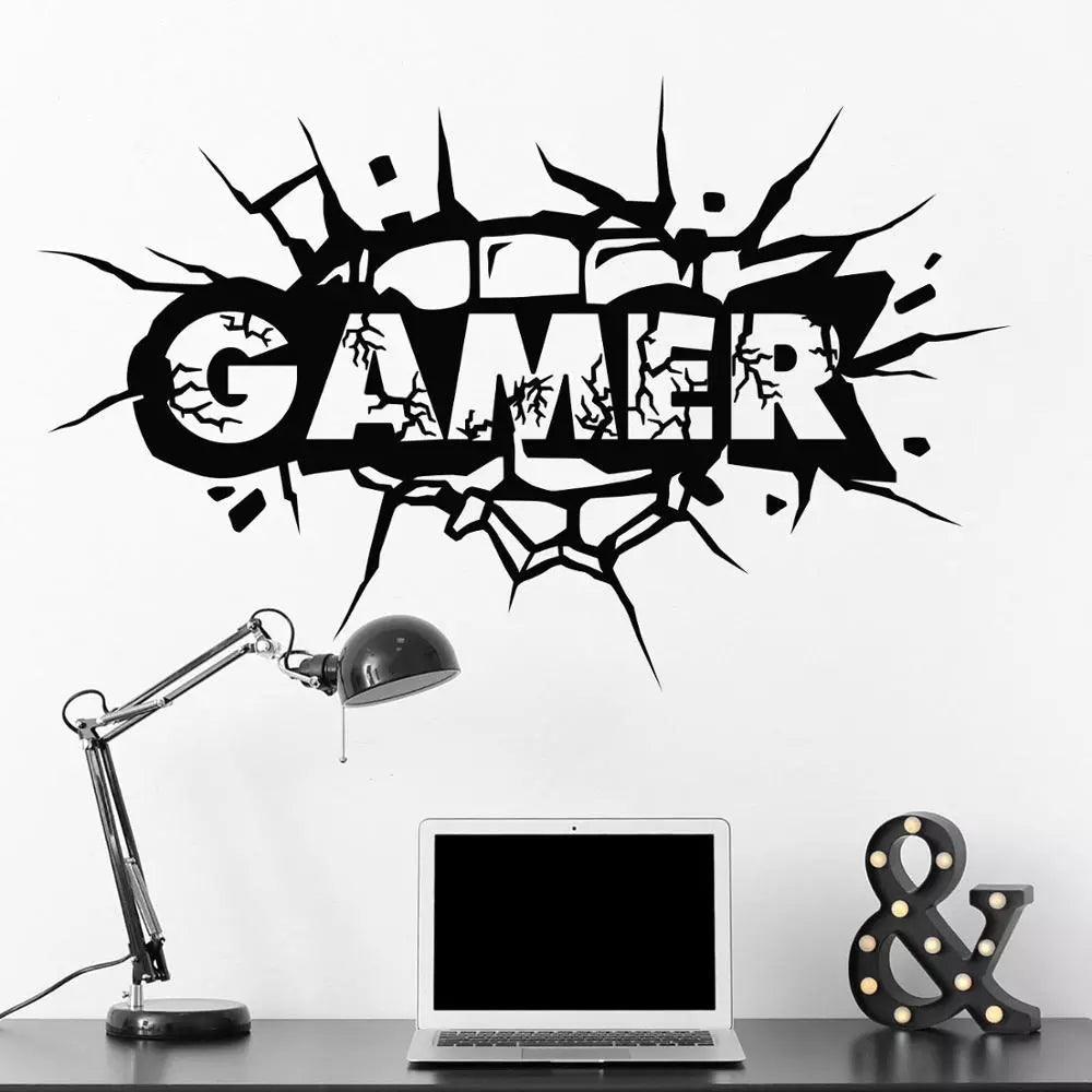 Gamer Vinyl Wall Decal Ziggy's Pop Toy Shoppe