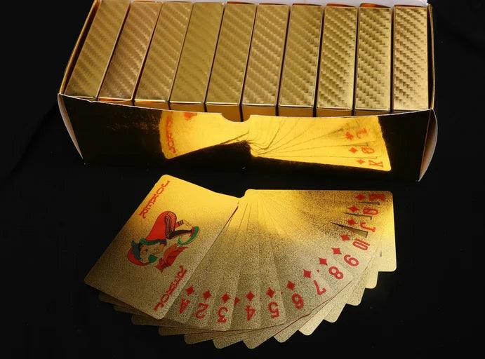 Gold Foil Plastic Poker Playing Cards Ziggy's Pop Toy Shoppe