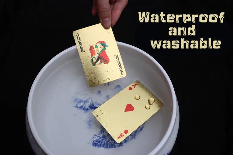Gold Foil Plastic Poker Playing Cards Ziggy's Pop Toy Shoppe