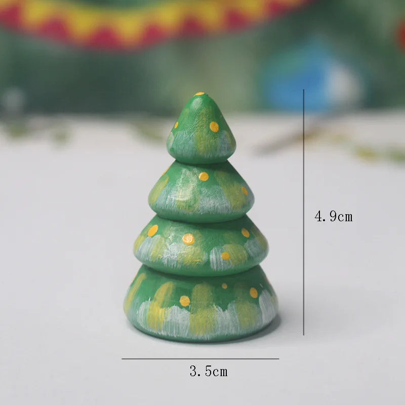 Handmade Wooden Christmas Tree Figurine Ziggy's Pop Toy Shoppe