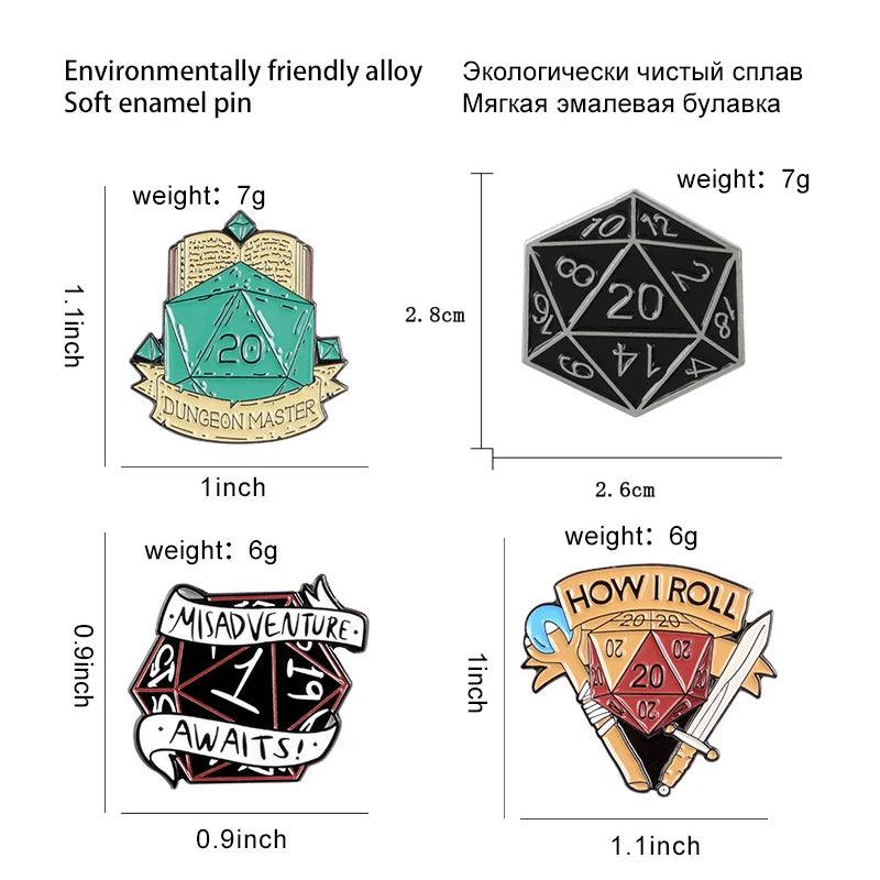 RPG Gamer Enamel Pins