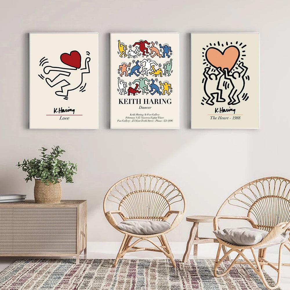 Keith Haring Party of Life Pop Art Canvas Ziggy's Pop Toy Shoppe