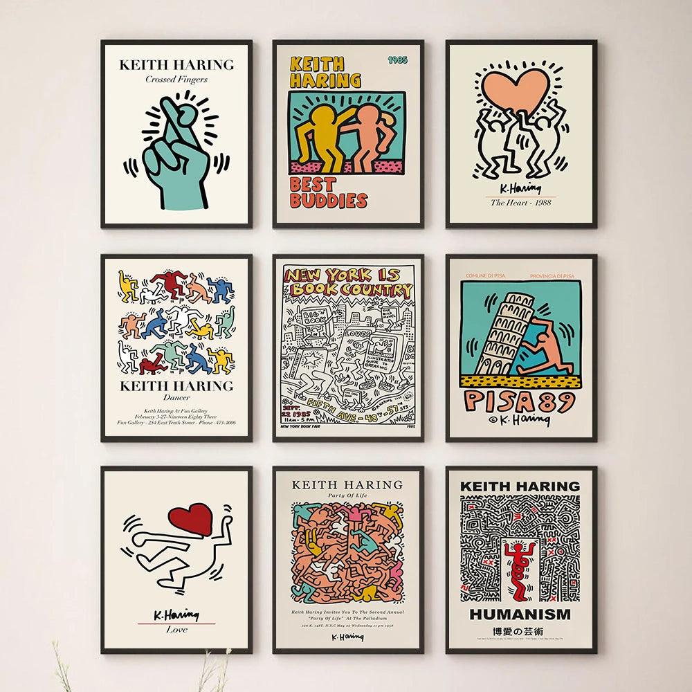 Keith Haring Party of Life Pop Art Canvas Ziggy's Pop Toy Shoppe