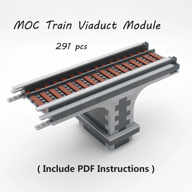 MOC City Train Track Building Block Sets Ziggy's Pop Toy Shoppe