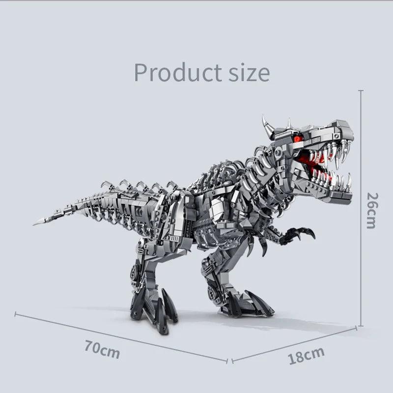 Mechanical Tyrannosaurus Rex Building Blocks Set with Lights Ziggy's Pop Toy Shoppe