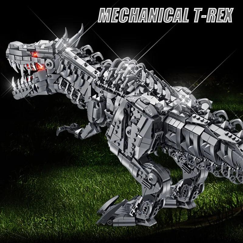 Mechanical Tyrannosaurus Rex Building Blocks Set with Lights Ziggy's Pop Toy Shoppe