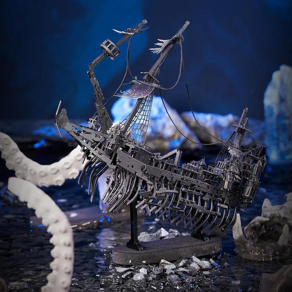 Piececool 3D Metal Puzzles Abyssal Ghost Pirate Ship Model Ziggy's Pop Toy Shoppe