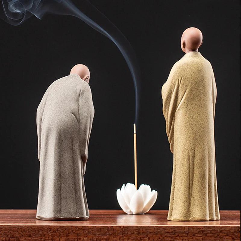 Praying and Wishing Zen Monk Figurines Ziggy's Pop Toy Shoppe