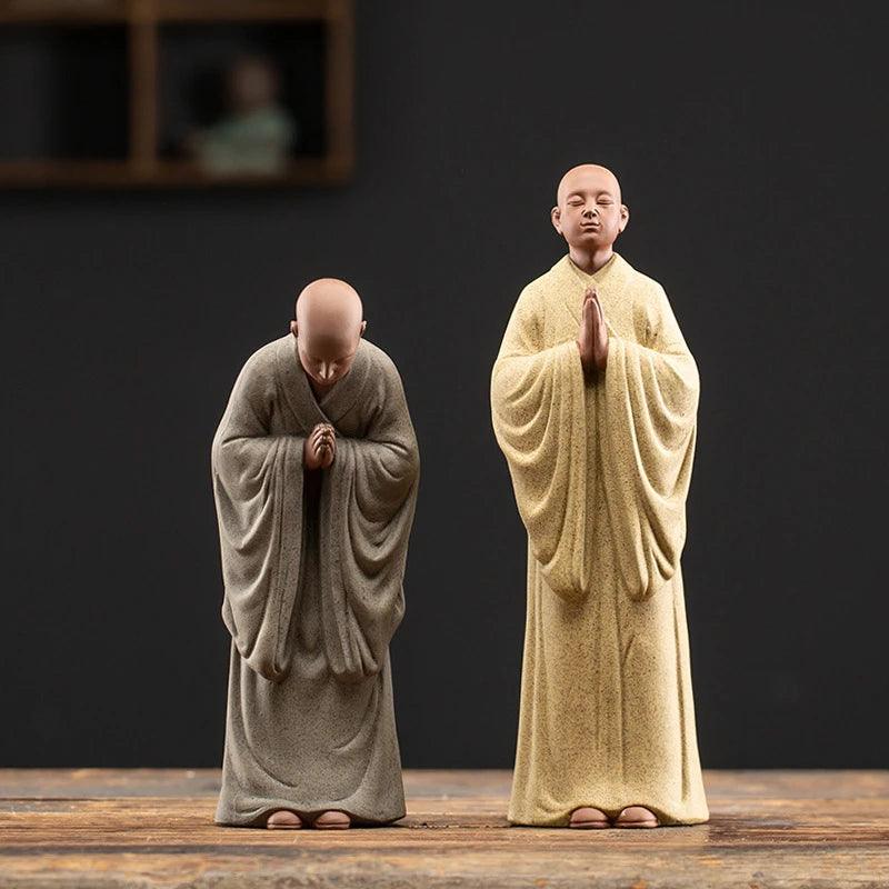 Praying and Wishing Zen Monk Figurines Ziggy's Pop Toy Shoppe
