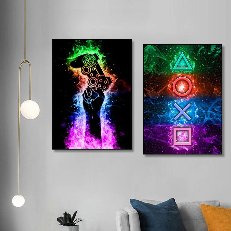 Punk Style Blacklight Controller in Hand Canvas Ziggy's Pop Toy Shoppe