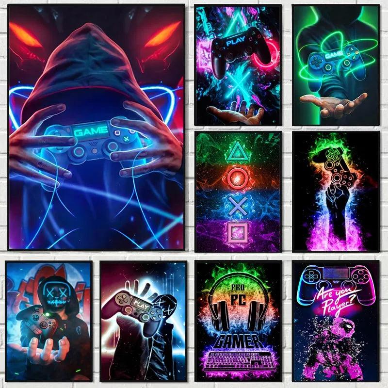 Punk Style Blacklight Game Wizard Canvas Ziggy's Pop Toy Shoppe