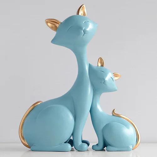 Resin Cat and Kitten Figurines Ziggy's Pop Toy Shoppe