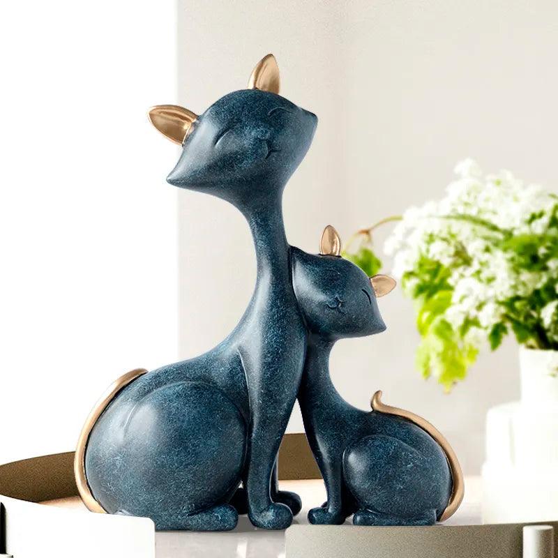 Resin Cat and Kitten Figurines Ziggy's Pop Toy Shoppe
