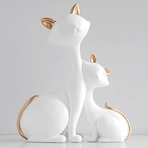 Resin Cat and Kitten Figurines Ziggy's Pop Toy Shoppe