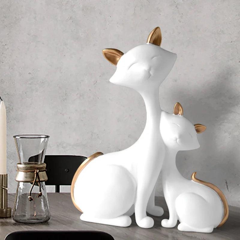 Resin Cat and Kitten Figurines Ziggy's Pop Toy Shoppe