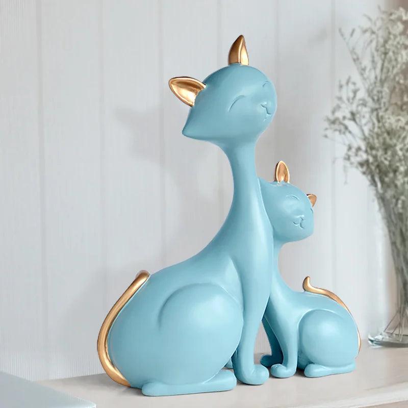 Resin Cat and Kitten Figurines Ziggy's Pop Toy Shoppe