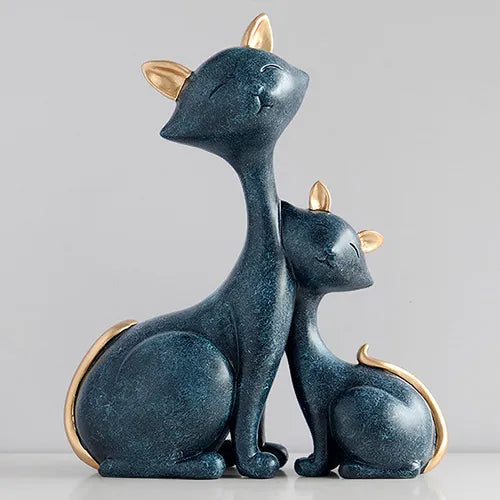Resin Cat and Kitten Figurines Ziggy's Pop Toy Shoppe