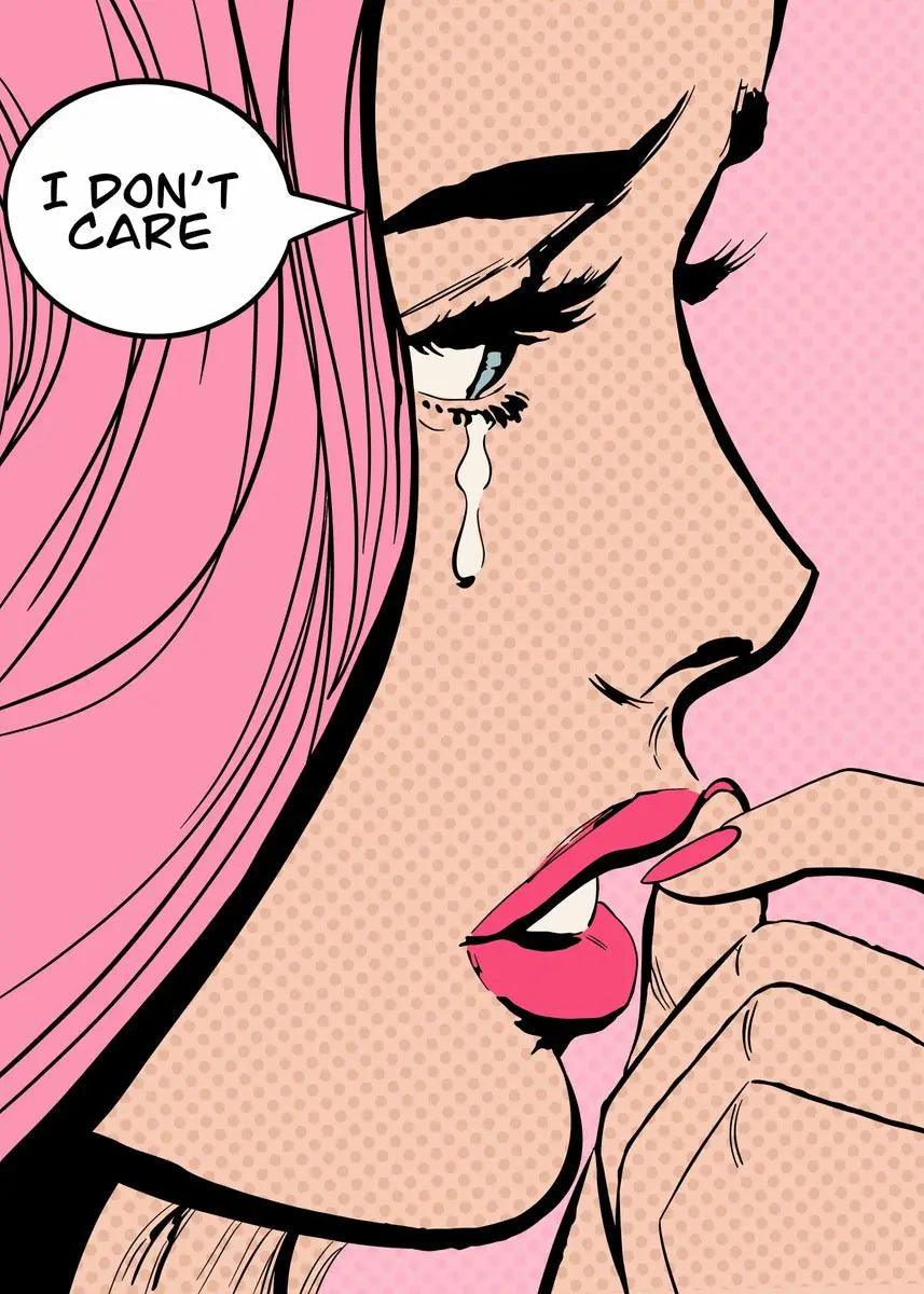 Retro Comics Pop Art TG050-6 Crying Girl Poster Ziggy's Pop Toy Shoppe