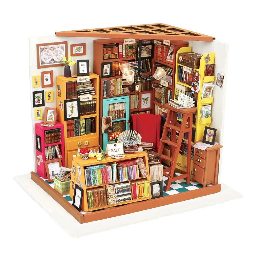 Robotime DIY Sam's Study Wooden Miniature Dollhouse 1:24 Ziggy's Pop Toy Shoppe