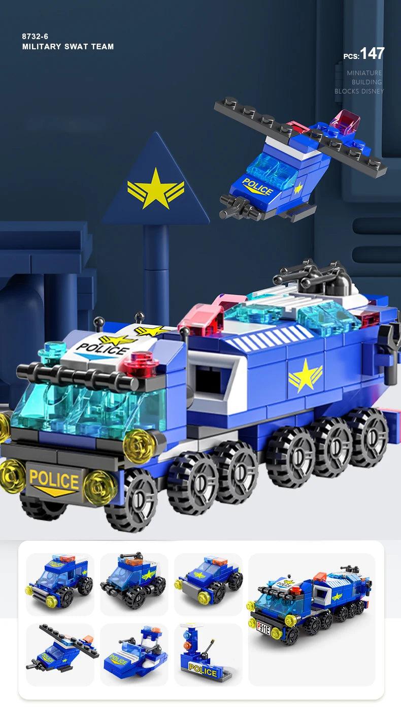 City Response Vehicles and Amenities Building Blocks Sets