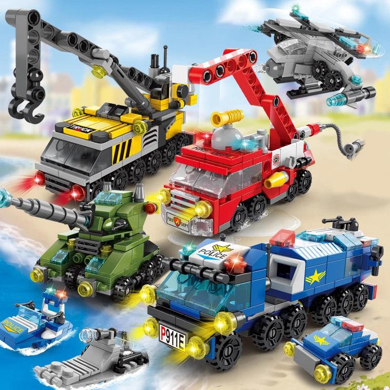 City Response Vehicles and Amenities Building Blocks Sets