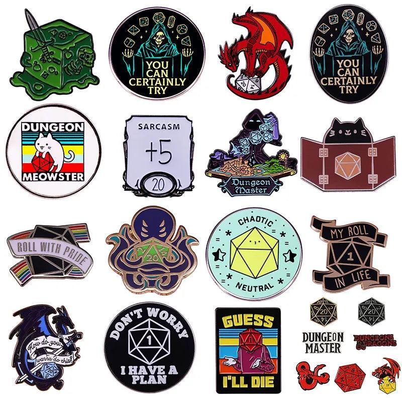 RPG Gamer Enamel Pins